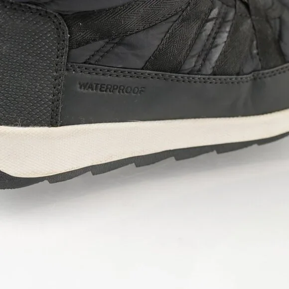 Sorel Women's Whitney II Boot Size 6 Waterproof Short Lace Up Black Nylon Winter - Picture 6 of 12